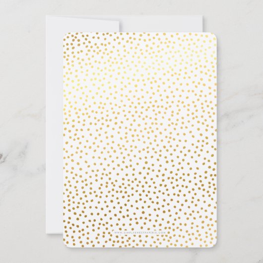 GLAM 30TH BIRTHDAY PARTY mini gouden confetti uitn Kaart (Achterkant)