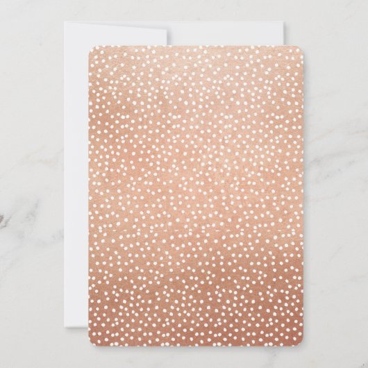 GLAM 30TH BIRTHDAY PARTY roos gouden confetti uitn Kaart (Achterkant)