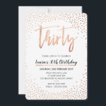 GLAM 30TH BIRTHDAY PARTY roos gouden confetti uitn Kaart<br><div class="desc">OPMERKING - HET ROZEN GOUDFOLIE-EFFECT IS EEN GEDRUKT AFBEELDING. Een super stijlvol uitnodigingsontwerp voor je 30ste. Wow je vrienden en familie met dit kleine nummer ;D TIP:: 1. Als u afbeeldingen wilt wijzigen/verplaatsen, klikt u op de knop "Aanpassen". 2. U kunt ook de lettertypen wijzigen en meer tekst toevoegen! Ik...</div>