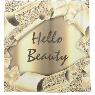 Glam 3D Lijst Gold SPARK HALLO Girly Douchegordijn