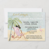 Glam 50 & Fabulous Beach Scene Party Kaart (Achterkant)