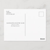 Glam 50 & Fabulous Gold Glitter Save the Date Post Briefkaart (Achterkant)