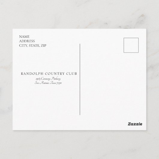 Glam 50 & Fabulous Gold Glitter Save the Date Post Briefkaart (Achterkant)