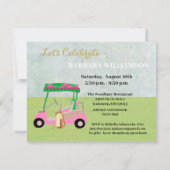 Glam 50 & Fabulous Golf Scene Party Invitation Kaart (Achterkant)