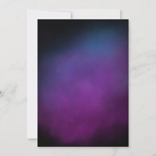 Glam 50e verjaardag decoratief script Paarse parti Kaart (Achterkant)