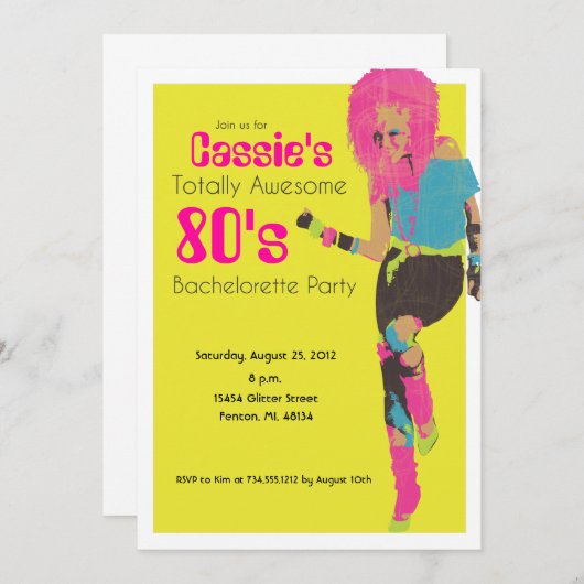 Glam 80 kaart (Voorkant / Achterkant)