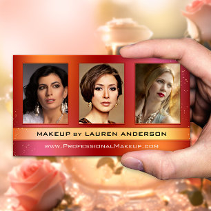 Glam aangepaste foto's portfolio make-up visitekaa visitekaartje