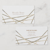 Glam Aangepaste grafische kaart voor goudmatige ge Visitekaartje (Voorkant / Achterkant)