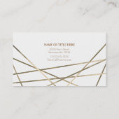 Glam Aangepaste grafische kaart voor goudmatige ge Visitekaartje (Achterkant)