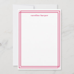 Glam aangepaste naam roze gepersonaliseerd notitiekaartje
