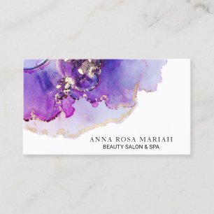 *~* Glam Abstract Bold Lavender Gold Gilded Blue Visitekaartje