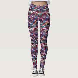 Glam Abstracte Paarse Gouden Sparkle Disco Glitter Leggings