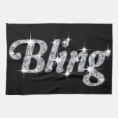 Glam-afdruk met faux-ruitvormig ontwerp theedoek (Horizontaal)