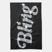 Glam-afdruk met faux-ruitvormig ontwerp theedoek (Verticaal)