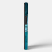 Glam Agate Geode Metallic Zilver Teal Naam Case-Mate iPhone Case (Achterkant / Rechts)