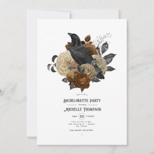 Glam Amber Raven Gothic Bachelorette Party Kaart