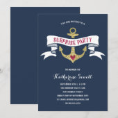 Glam Anchor | Verjaardagsfeestje voor nautische ve Kaart (Voorkant / Achterkant)