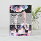 Glam and Funny Go-go Dancing Disco Bachelorette Kaart (Staand voorkant)