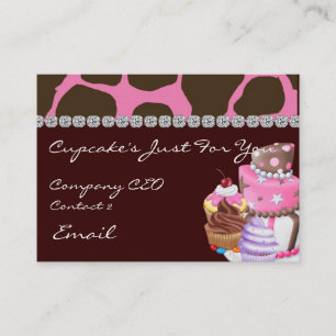 GLAM ANIMAAL Design CUPCAKE Visitekaartjes