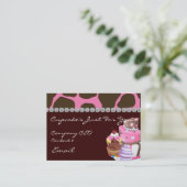 GLAM ANIMAAL Design CUPCAKE Visitekaartjes (Staand voorkant)