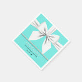 Glam Aqua Blauwgroen Elegant Fancy Tiffany Baby sh Servet (Hoek)