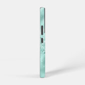 Glam Aqua Blue Folie Confetti Samsung Galaxy Hoesje (Rechterkant)