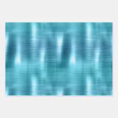 Glam Aqua Blue Tropische Glitter bladeren Inpakpapier Vel (Voorkant 2)