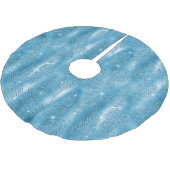 Glam Aqua Blue Tropische Glitter bladeren Kerstboom Rok (Gekanteld)