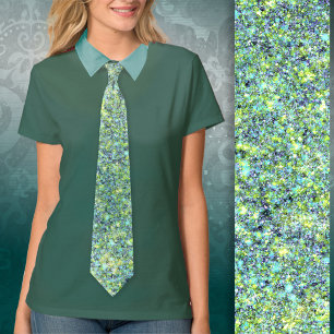 Glam Aqua Citroen Groen Zeemeermin Glitter Stropdas