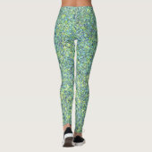 Glam Aqua Citron Green Mermaid Glitter CUSTOM TEKS Leggings (Achterkant)