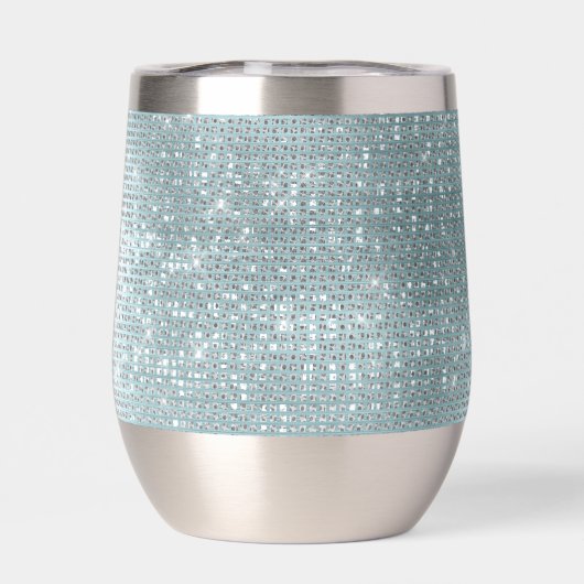 Glam Aqua Glitzy Silver Sparkle (Achterkant)