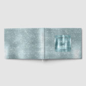 Glam Aqua Glitzy Silver Sparkle Gastenboek (Volledig)