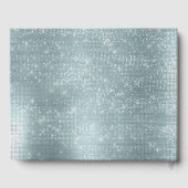 Glam Aqua Glitzy Silver Sparkle Gastenboek (Achterkant)
