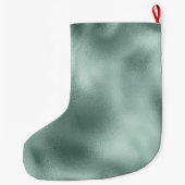 Glam Aqua Groen Goud Glitter Joy Grote Kerstsok (Achterkant)