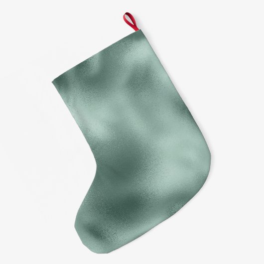 Glam Aqua Groen Goud Glitter Liefde Grote Kerstsok (Achterkant (Hangend))