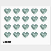 Glam Aqua Pine Green Love Hart Sticker (Vel)