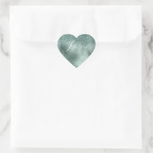 Glam Aqua Pine Green Love Hart Sticker (Tas)