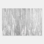 Glam Aqua Sparkle Stripes Inpakpapier Vel (Voorkant 2)