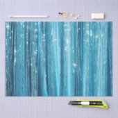 Glam Aqua Sparkle Stripes Tissuepapier (Craft)