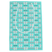 Glam Aqua Tiffany Thema Bougie Verjaardag Medium Cadeauzakje (Voorkant)