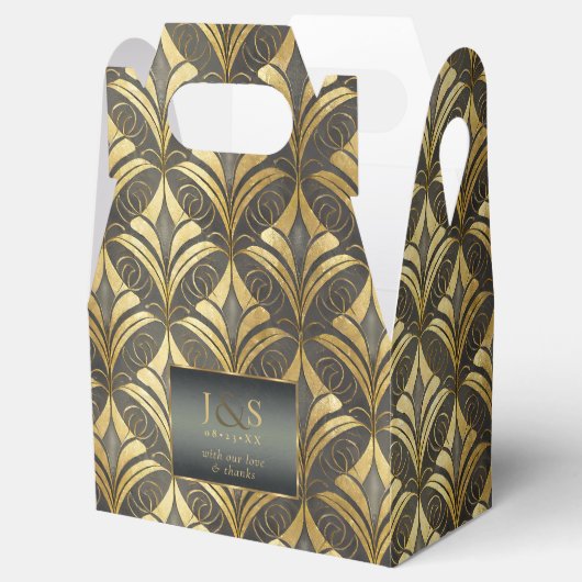 Glam Art Deco Bruiloft Dank u ID1033 Bedankdoosjes (Geopend)