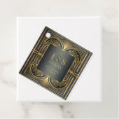 Glam Art Deco Bruiloft Dank u ID1033 Bedankjes Labels (In situ)