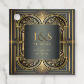 Glam Art Deco Bruiloft Dank u ID1033 Bedankjes Labels (Voorkant)