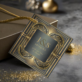 Glam Art Deco Bruiloft Dank u ID1033 Bedankjes Labels