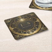 Glam Art Deco Bruiloft V2 ID1033 Kartonnen Onderzetters (Schuin)