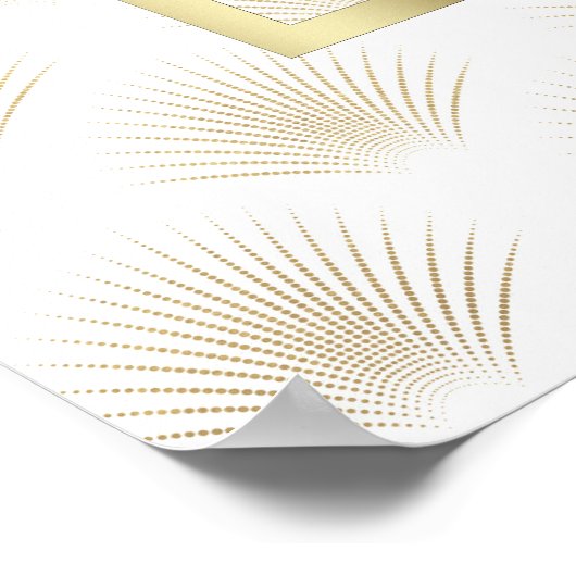 Glam Art Deco Casino Poker Verjaardag Welkomstbord Poster (Hoek)