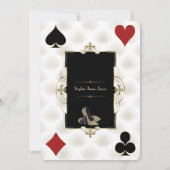 Glam Art Deco Casino Royale Poker Birthday Kaart (Achterkant)