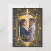 Glam Art Deco Dank u ID1033 Bedankkaart (Voorkant)