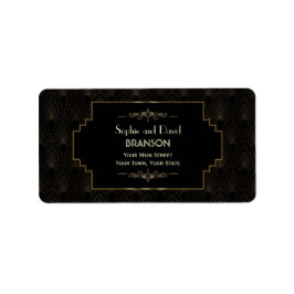 Glam Art Deco Great Gatsby Bruiloft Etiket
