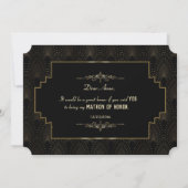Glam Art Deco Great Gatsby Getuige van de bruid Kaart (Achterkant)